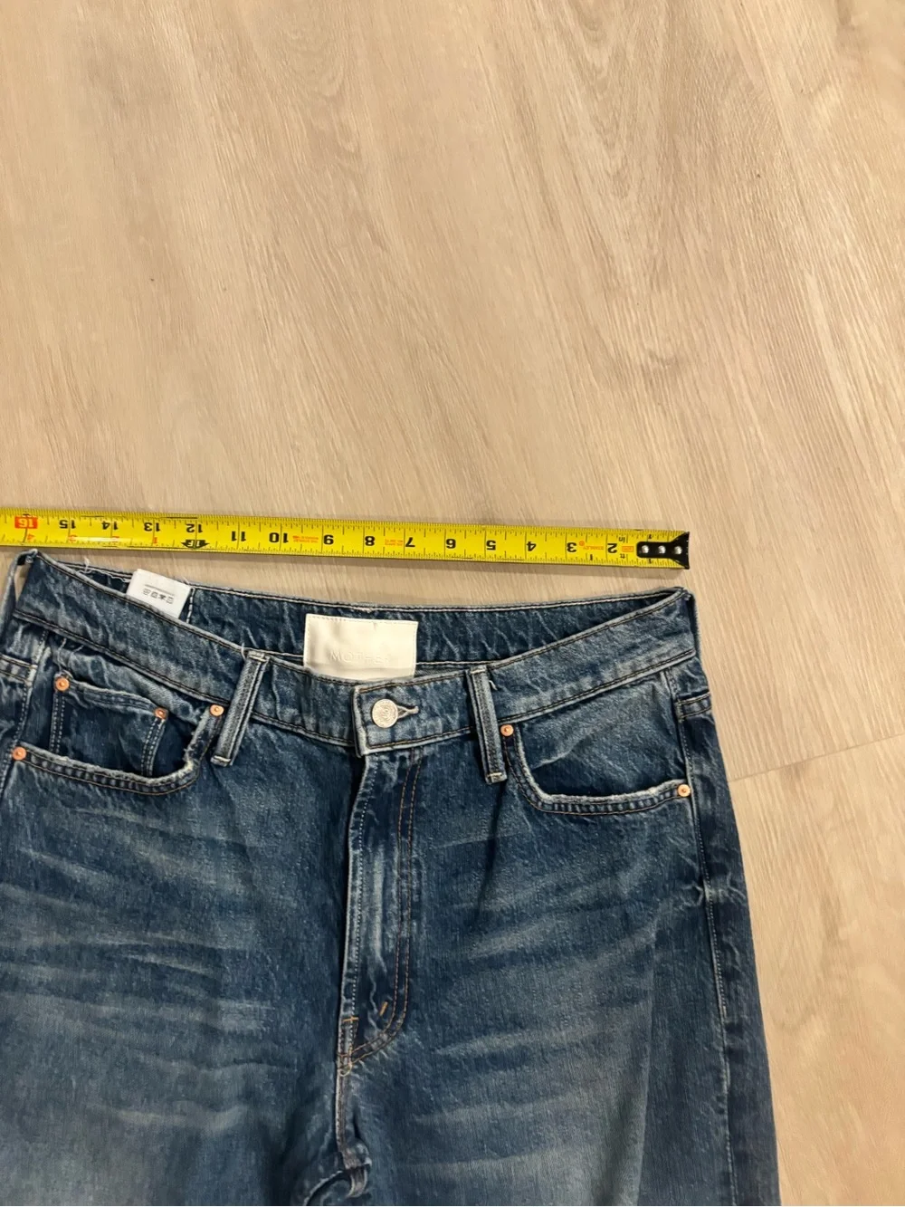MOTHER Straight-Leg Jeans in Early Blue Wash